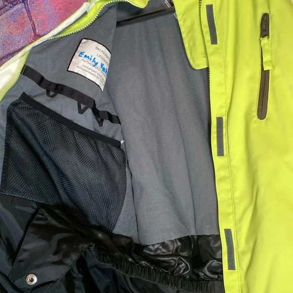 Junior Ski Jacket Size 12 Winter Coat DNA Descente North America Lime Green - Picture 9 of 11